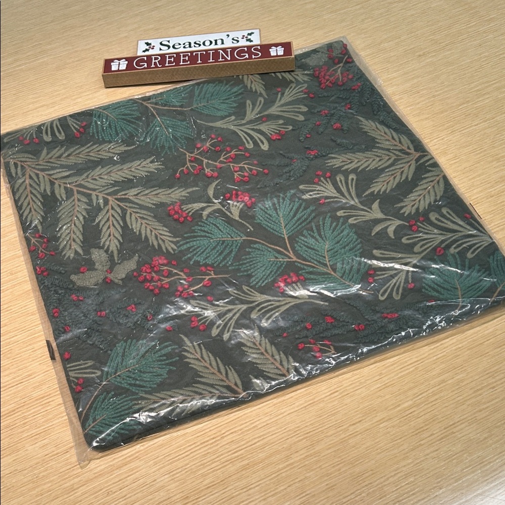 NEW West Elm Holiday Berries Pillow Cover 18x18
